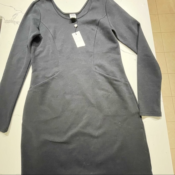 🌸3 for $30 NWT Vero Moda Black Dress Mini long sleeves Size L - Picture 2 of 12